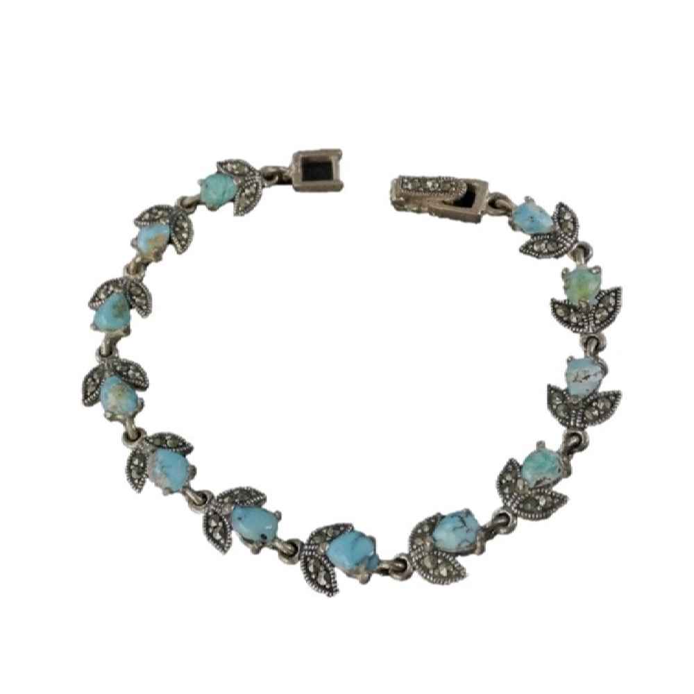 Silberarmband mit Türkisstein für Frauen Lale
