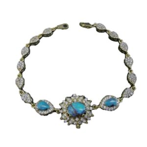 Silberarmband mit Türkisstein für Frauen Nina