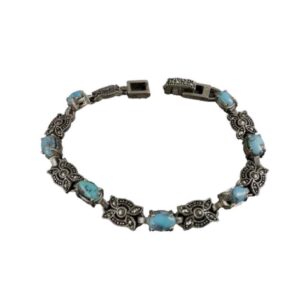 Silberarmband mit Türkisstein für Frauen Vala