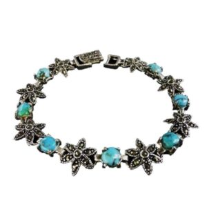 Silberarmband mit Türkisstein für Frauen Yara