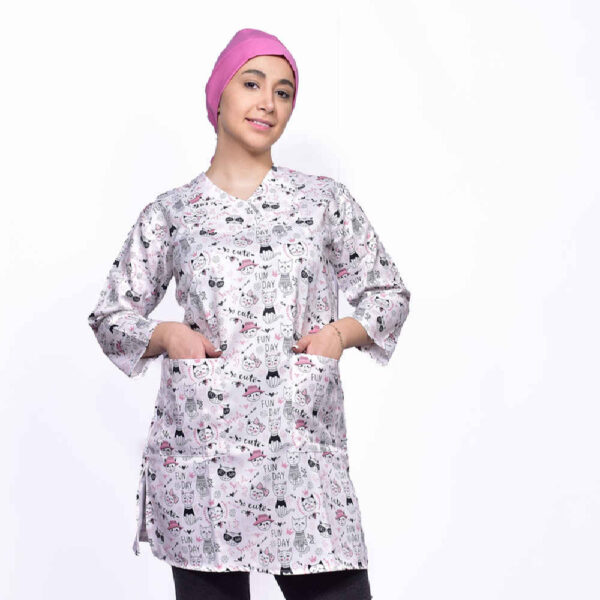 Damen-Veterinär-Scrub-Oberteil – Strapazierfähig & Stilvoll