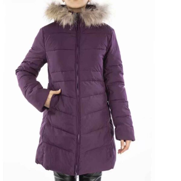 Daunenjacke für Damen mit Reißverschluss und Kapuze Foad