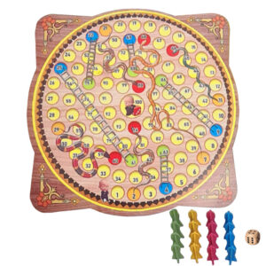 Holz-Mensch ärgere Dich nicht (Ludo) & Schlangen-und-Leitern-Spielset