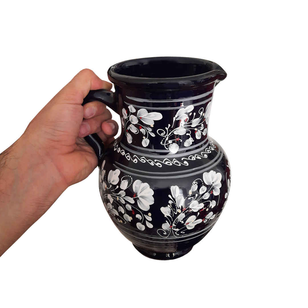 Set aus handgefertigter persischer Töpferkaraffe & Tassen Vafa