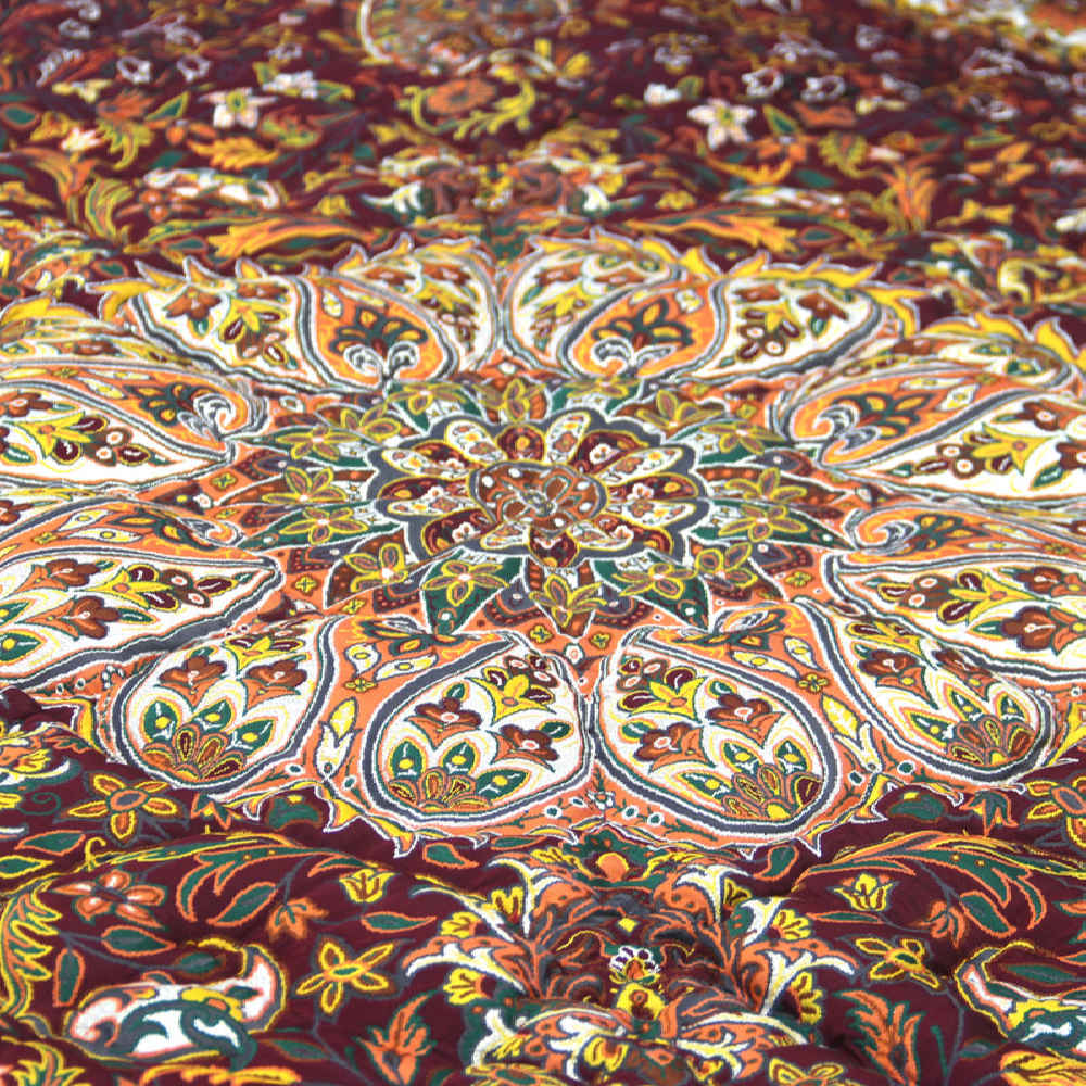 Persisches Bettüberwurf-Set – Orientalischer Stil, Doppelgröße mit Termeh-Stoff – Nazafarin