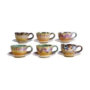 Persisches Teetassenset mit Untertasse – Rayan Keramikdesign