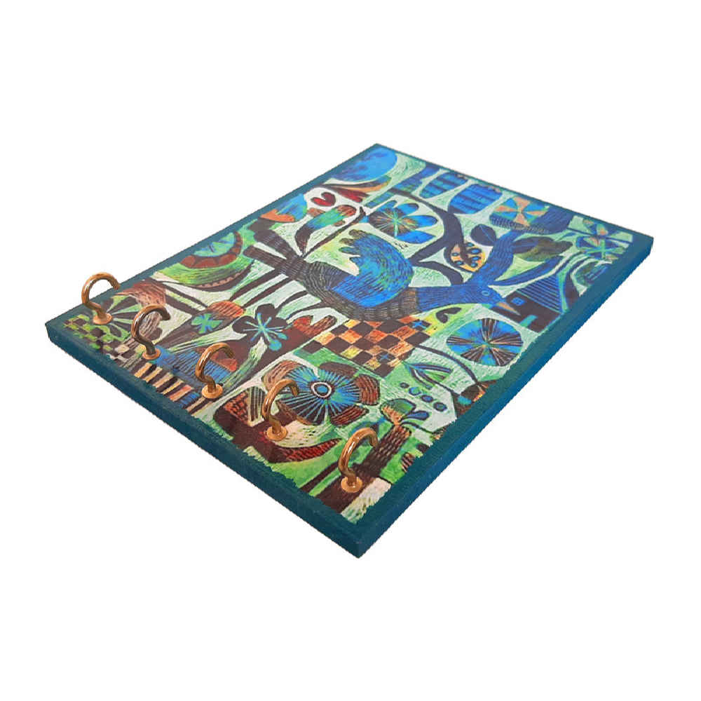 Dekorativer & handgefertigter Wand-Schlüsselhalter mit Design Vogel