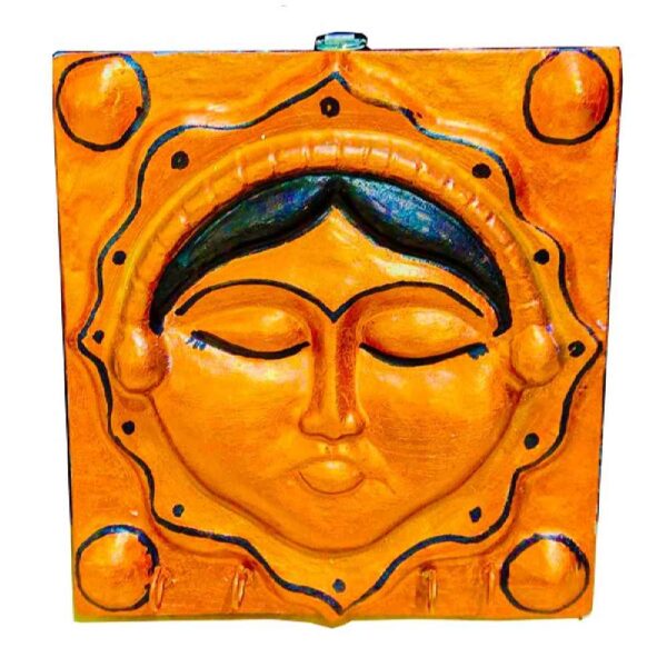 Dekorativer & handgefertigter Wand-Schlüsselhalter mit Design Gesicht