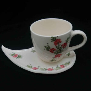 Persische Teetasse mit Untertasse – Garden Keramikdesign