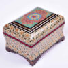 Handgefertigte Holz-Schmuckbox mit persischem Khatam-Blumen-Design
