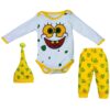 Langarm-Body Set Modell Sponge Bob (3 Teile)