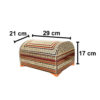 Handgefertigte Holz-Schmuckbox mit persischem Khatam-Sandough-Design