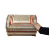 Handgefertigte Holz-Schmuckbox mit persischem Khatam-Sandough-Design