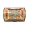 Handgefertigte Holz-Schmuckbox mit persischem Khatam-Sandough-Design