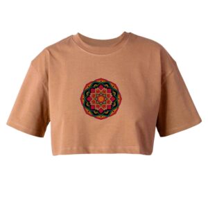 Damen Kurzarm-Crop-Top Modell Hamta