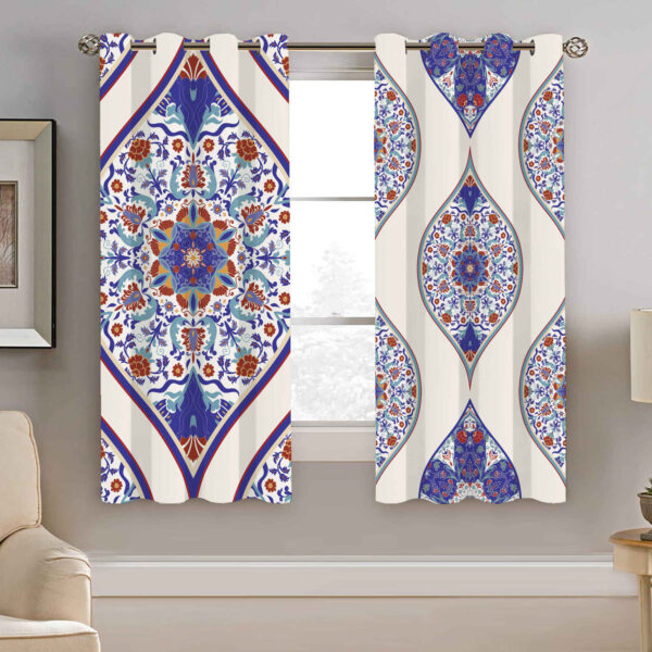 Gedruckter Samt Persischer Ösenvorhang – Shakiba