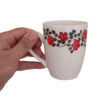 Set aus handgefertigter Töpferkaraffe & Tassen Frühling