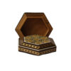 Handgefertigte Holz-Schmuckbox mit persischem Khatam-Blumen-Design (x2)