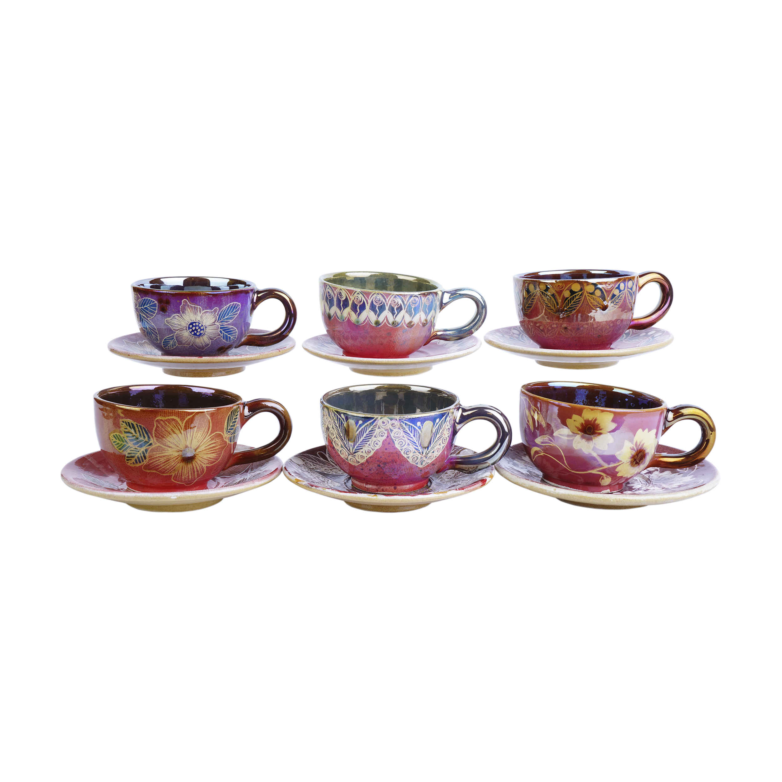 Persisches Teetassenset mit Untertasse - Jordan Keramikdesign