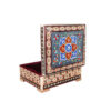 Handgefertigte persische Holz-Schmuckbox mit Khatam-Blumen