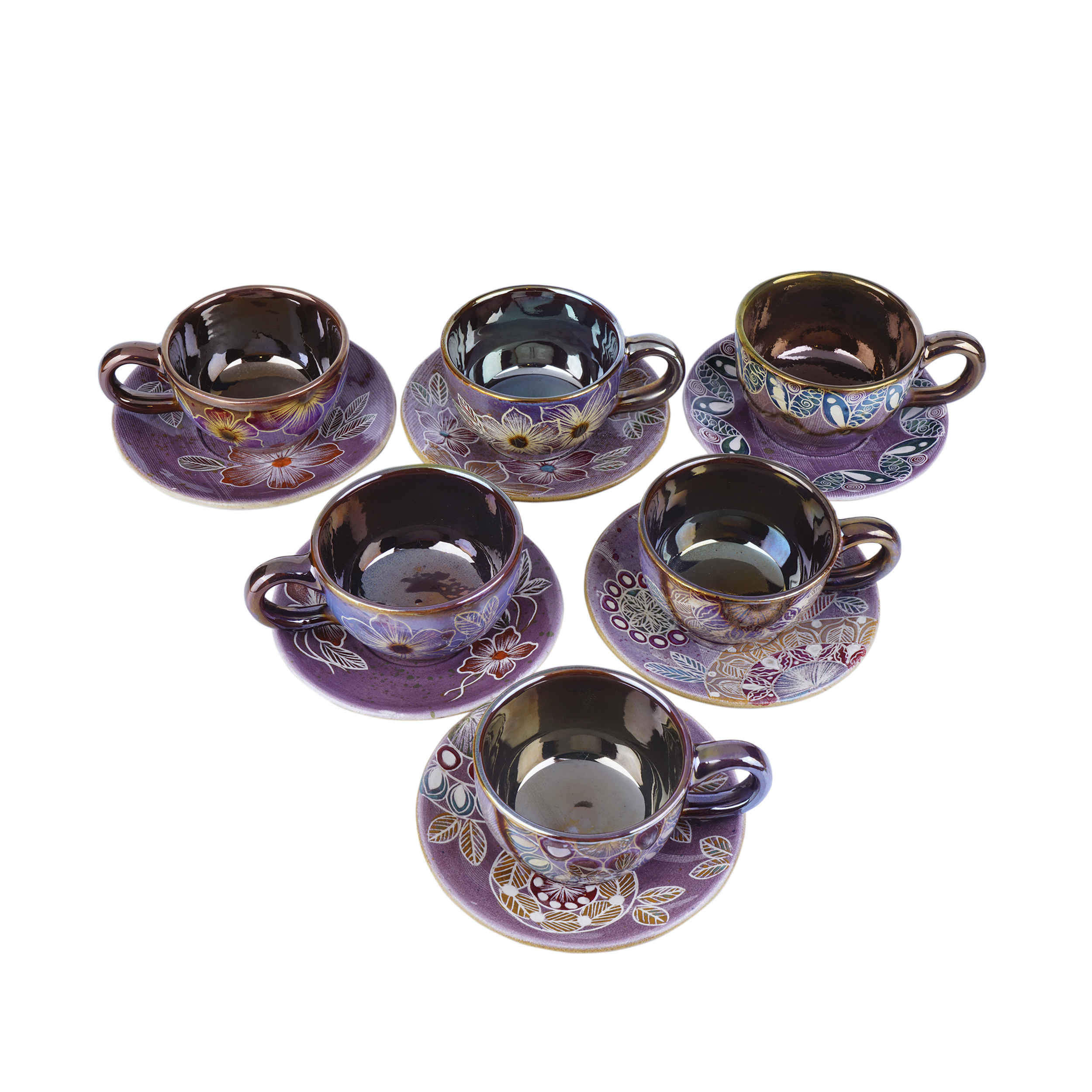 Persisches Teetassenset mit Untertasse - Soshia Keramikdesign