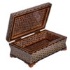 Handgefertigte persische Holz-Schmuckbox mit Khatam-Violett-Design