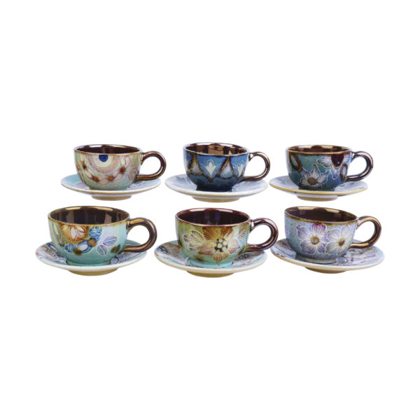 Persisches Teetassenset mit Untertasse - Skakil Keramikdesign