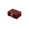 Handgefertigte Holz-Schmuckbox mit Samt-Paisley-Stoff