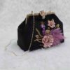 Bandstickerei Clutch Handtasche - Mit Pfau Perlendetail