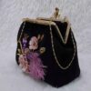 Bandstickerei Clutch Handtasche - Mit Pfau Perlendetail