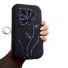 Bandstickerei Clutch Handtasche - Mit Perlendetail für besondere Anlässe