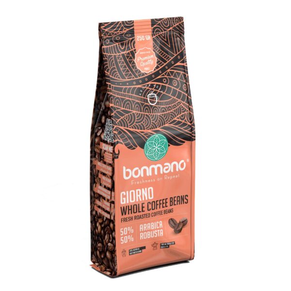 Bonmano Frisch geröstete ganze Kaffeebohnen Modell Giorno 250g