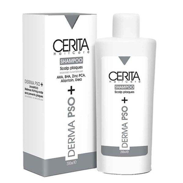 Cerita Derma PSO+ Kopfhaut Shampoo für alle Haartypen – Lindert Schuppen & Juckreiz (Packung mit 2)