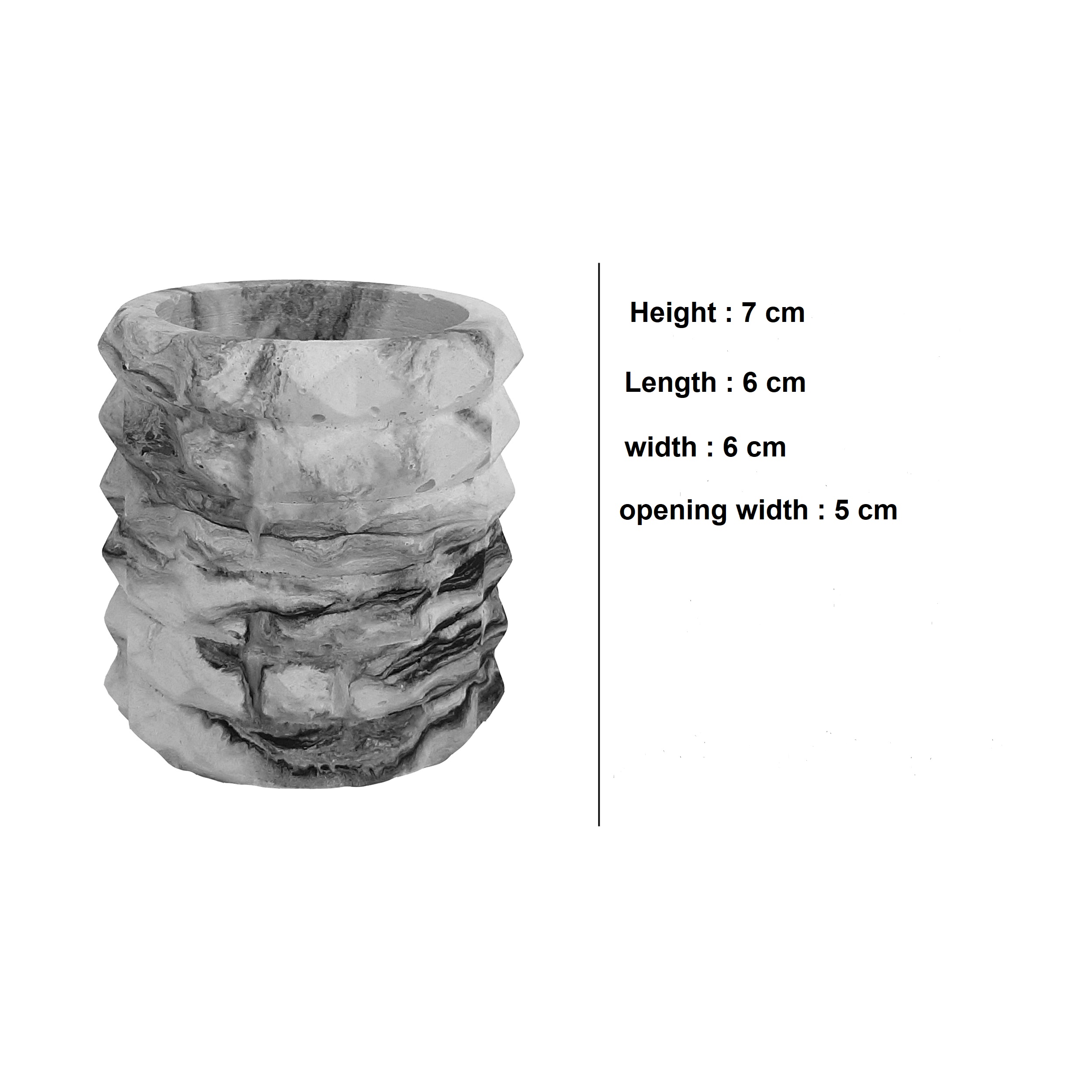 Beton-Stifthalter für den Schreibtisch mit Marmormuster Modell Dana