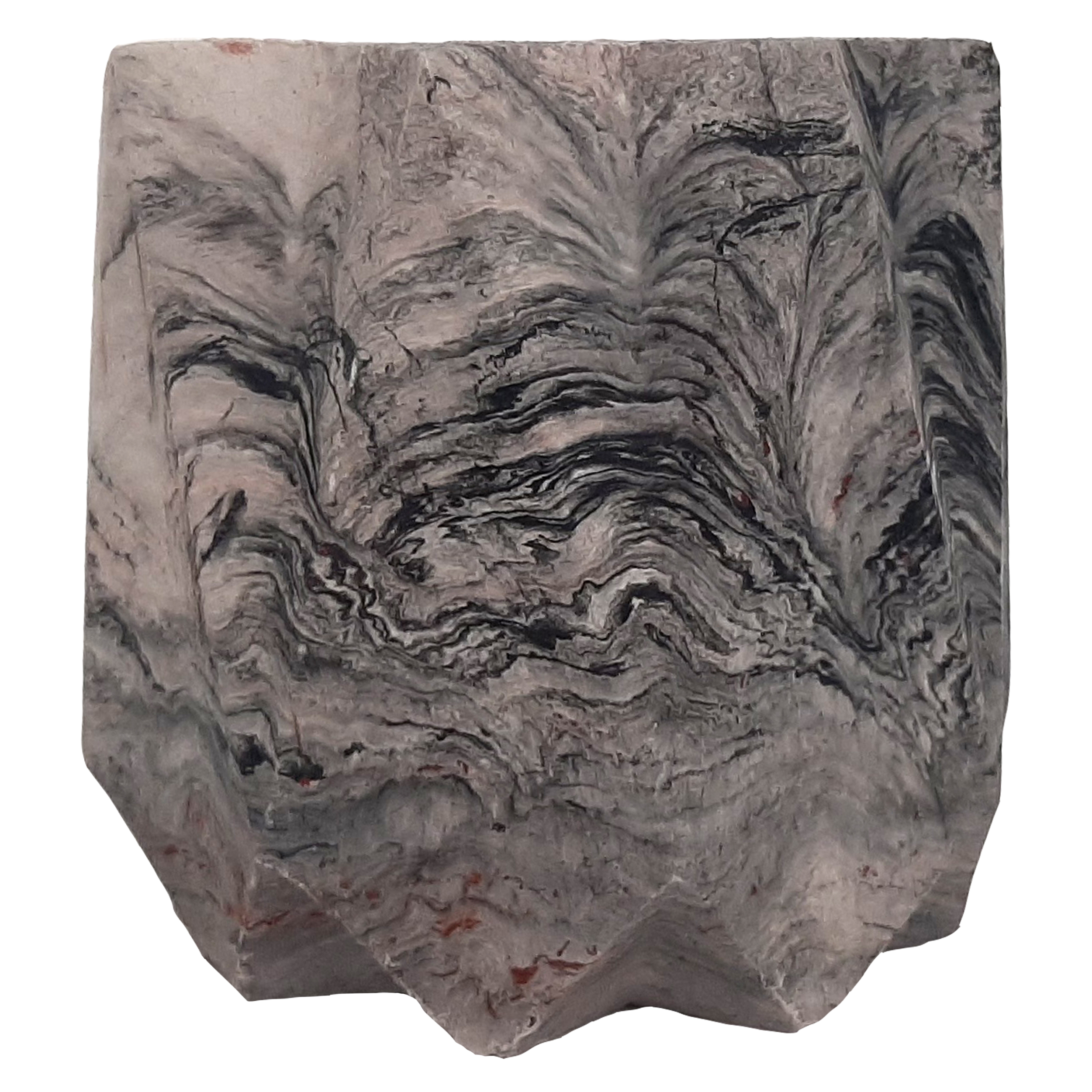 Beton-Stifthalter für den Schreibtisch mit Marmormuster, Modell Stern