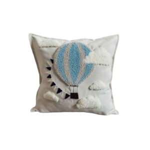 Punch-Needle-Kissenbezug – Besticktes Ballon-Design Aria