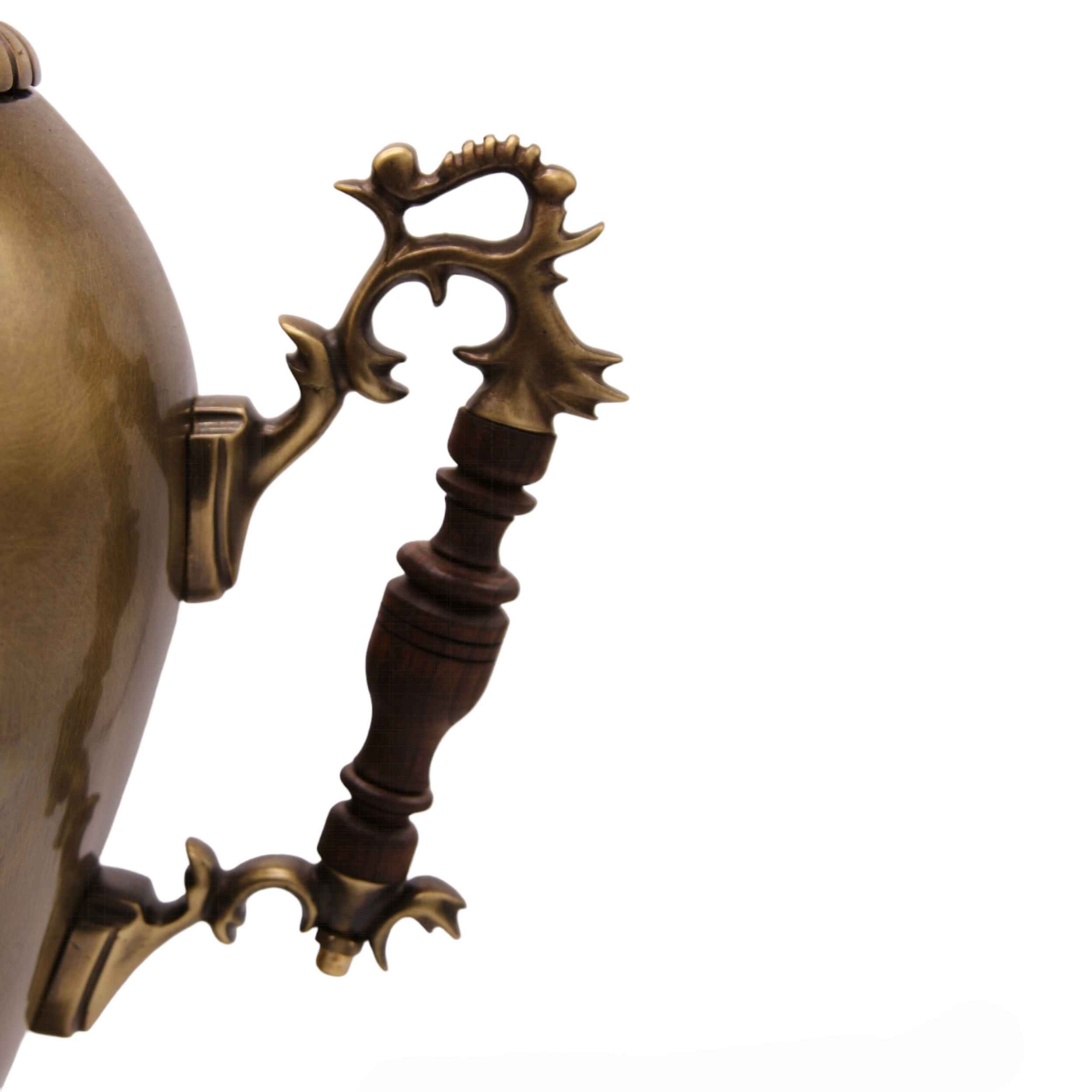 Persischer Samowar aus Messing Dekorativer Kohle-Teekocher 6-Liter