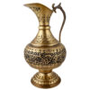 Persischer Samowar aus Messing Dekorativer Kohle-Teekocher mit Blumenmotiven