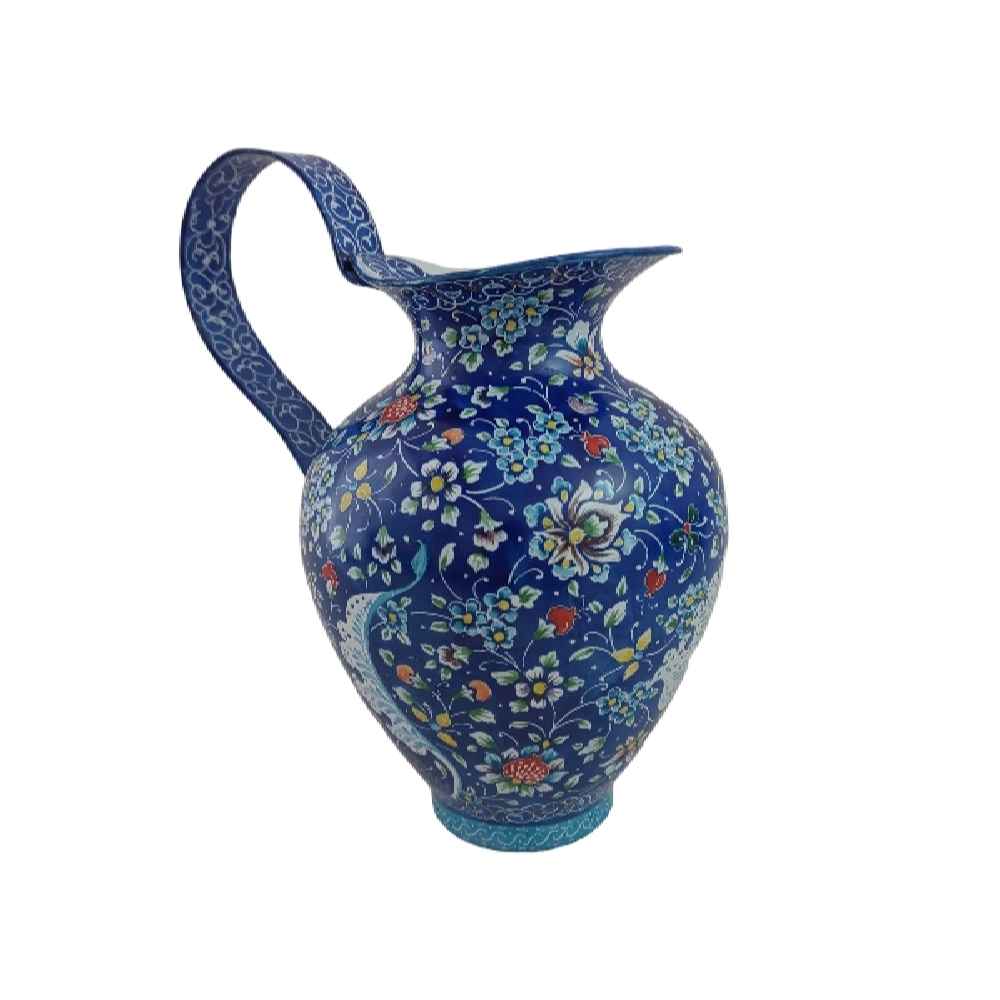 Dekorativer Krug Handgefertigt mit Persischer Minakari-Emaille Ravis