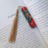Florales Leder-Lesezeichen Modell Tima