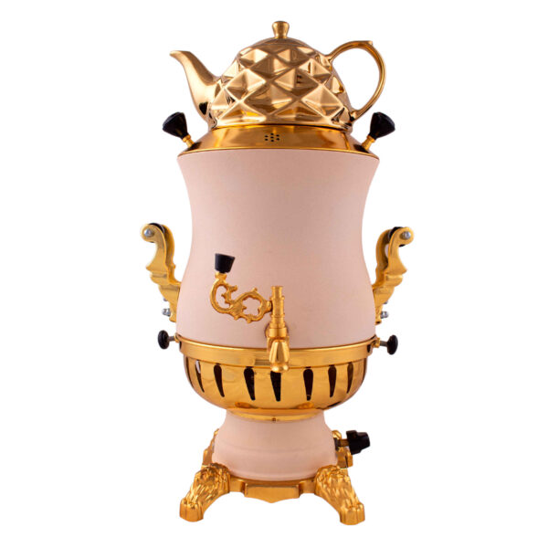 Gas-Samowar Teekocher mit Teekanne Modernes geometrisches Design 6-Liter