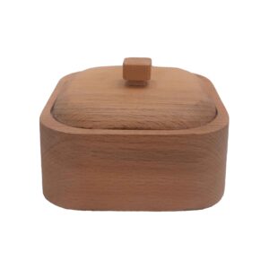 Handgefertigte Holz-Zuckerschale mit Deckel – rustikaler Stil Liana