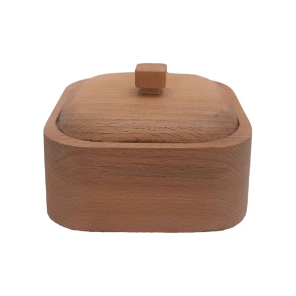 Handgefertigte Holz-Zuckerschale mit Deckel - rustikaler Stil Liana