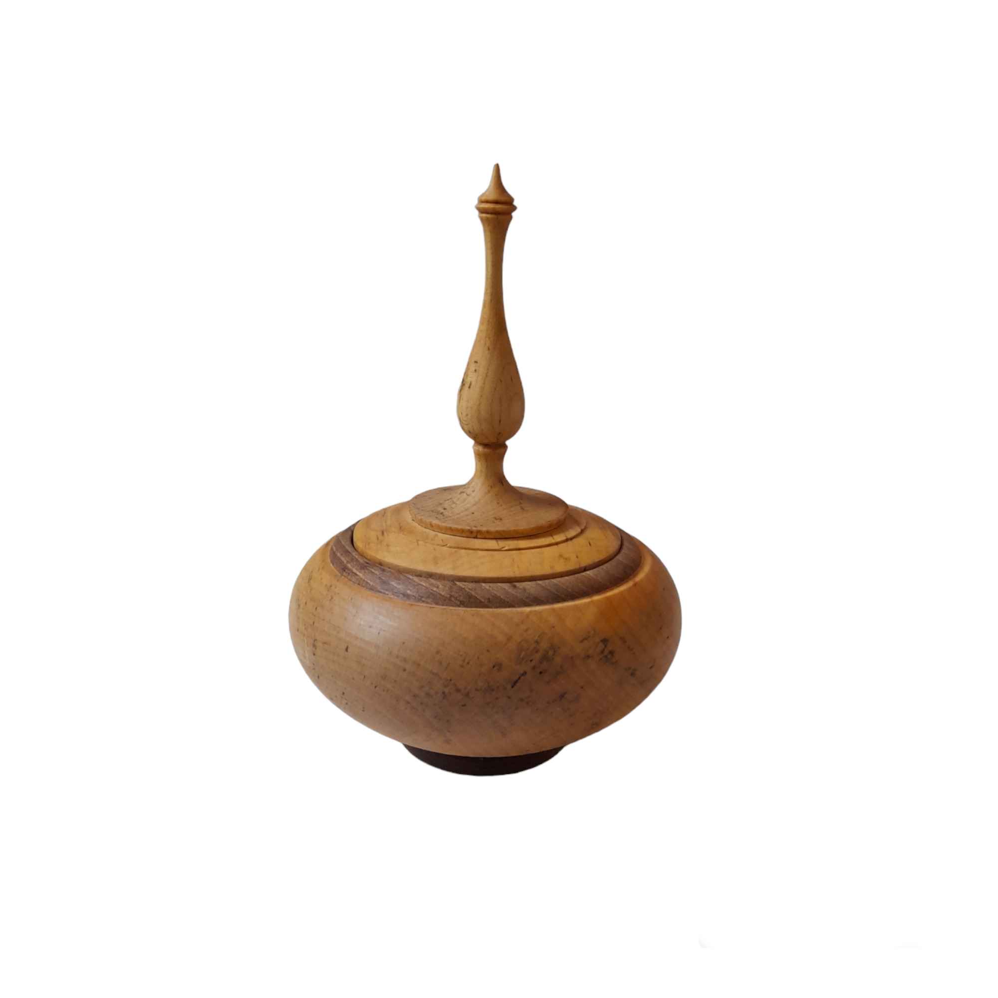 Handgefertigte Holz-Zuckerschale mit Deckel - Rustikaler Stil Afra