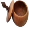Handgefertigte Holz-Zuckerschale mit Deckel - rustikaler Stil Bahar
