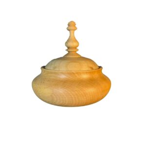 Handgefertigte Holz-Zuckerschale mit Deckel – Rustikaler Stil Bayan