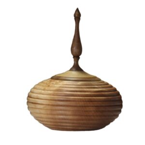 Handgefertigte Holz-Zuckerschale mit Deckel – Rustikaler Stil Gerdo
