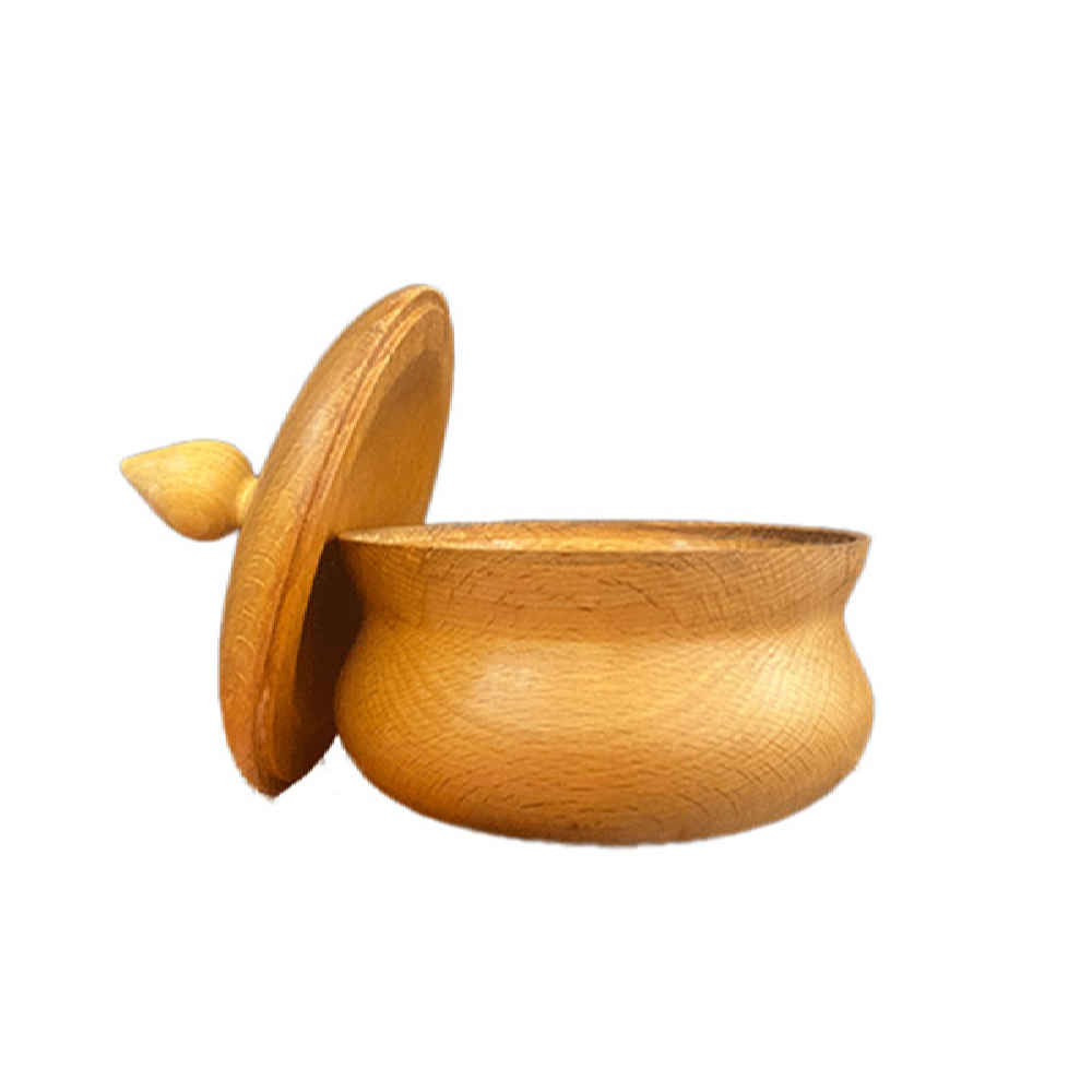 Handgefertigte Holz-Zuckerschale mit Deckel – Rustikaler Stil Vania