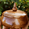 Handgefertigte Holz-Zuckerschale mit Deckel - Rustikaler Stil Negin