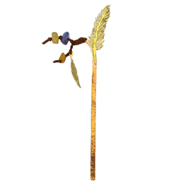 Handgefertigter Messing-Metall-Lesezeichen Modell Feder